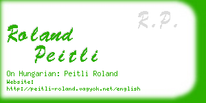 roland peitli business card